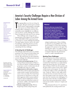 T America’s Security Challenges Require a New Division of Research Brief
