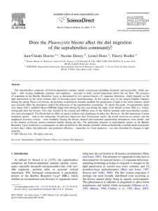 Does the Phaeocystis bloom aﬀect the diel migration Jean-Claude Dauvin