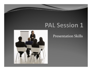 Presentation Skills for 1st Years
