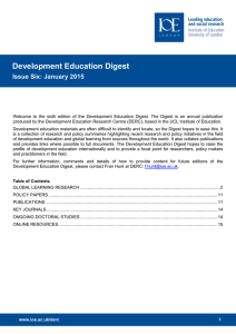 Development Education Digest Issue Six: January 2015
