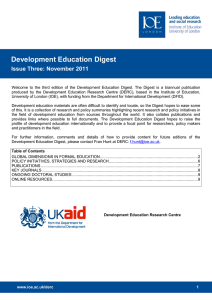 Development Education Digest Issue Three: November 2011