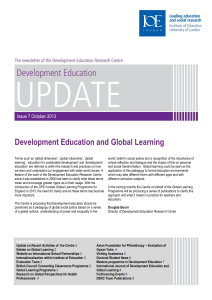 Development Education and Global Learning Issue 7 October 2013