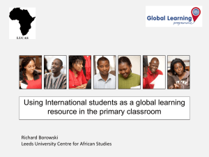 Using International students as a global learning Richard Borowski