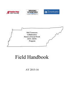 Field Handbook AY 2015-16 Mid-Tennessee Collaborative