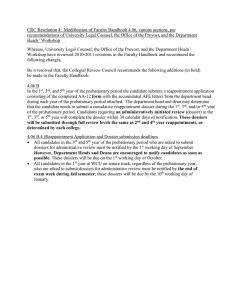 CRC Resolution 4:  Modification of Faculty Handbook 4.06, various... recommendations of University Legal Counsel, the Office of the Provost,...
