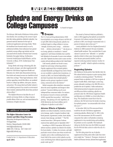 Ephedra and Energy Drinks on College Campuses INFOFACTS RESOURCES