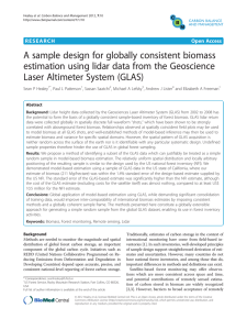 A sample design for globally consistent biomass Laser Altimeter System (GLAS)