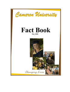Fact Book Cameron University Changing Lives May 2008