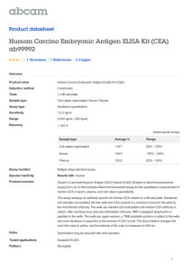 Human Carcino Embryonic Antigen ELISA Kit (CEA) ab99992