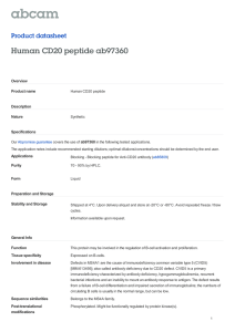 Human CD20 peptide ab97360 Product datasheet Overview Product name