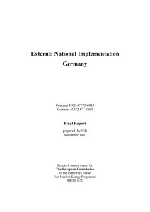ExternE National Implementation Germany Final Report Contract JOS3-CT95-0010