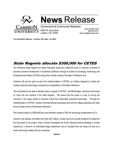 State Regents allocate $300,000 for CETES