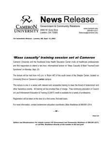 ‘Mass casualty’ training session set at Cameron