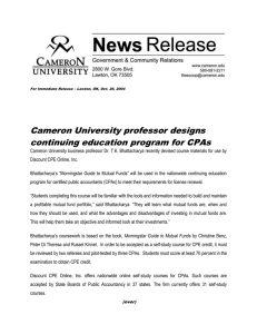 Cameron University professor designs continuing education program for CPAs