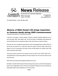 Memory of Nikki Hardy’s life brings inspiration