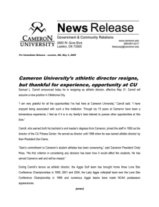 Cameron University’s athletic director resigns,