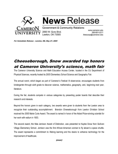 Cheeseborough, Snow awarded top honors at Cameron University’s science, math fair