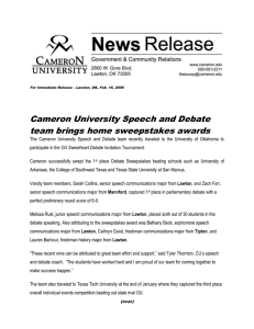 Cameron University Speech and Debate team brings home sweepstakes awards