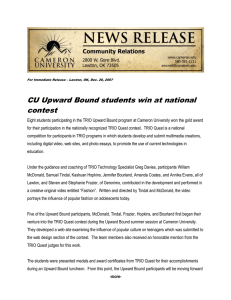 CU Upward Bound students win at national contest