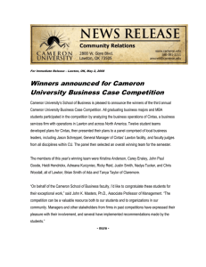 Winners announced for Cameron University Business Case Competition