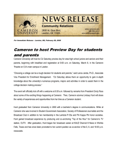 Cameron to host Preview Day for students and parents