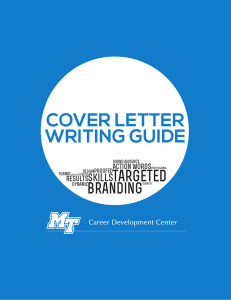 COVER LETTER WRITING GUIDE targeted branding