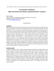Low-Reynolds modelling of high-concentrated near-bottom suspended sediment  transport  Erik A. Toorman