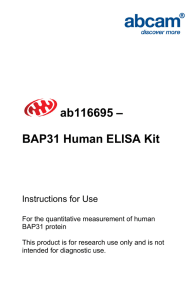 ab116695 – BAP31 Human ELISA Kit Instructions for Use