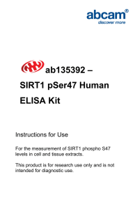 ab135392 – SIRT1 pSer47 Human ELISA Kit Instructions for Use