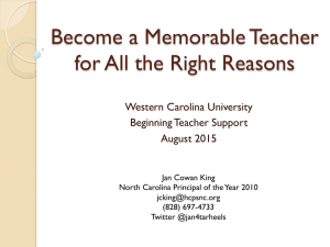 Become a Memorable Teacher for All the Right Reasons Western Carolina University