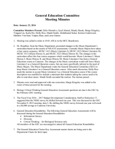 General Education Committee Meeting Minutes