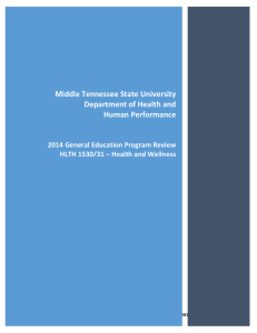 Middle Tennessee State University Department of Health and Human Performance