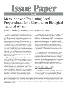 Issue Paper Measuring and Evaluating Local Preparedness for a Chemical or Biological