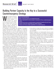W Building Partner Capacity Is the Key to a Successful Counterinsurgency Strategy