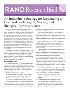 An Individual’s Strategy for Responding to Chemical, Radiological, Nuclear, and