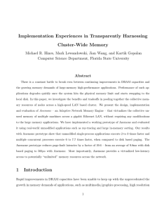 Implementation Experiences in Transparently Harnessing Cluster-Wide Memory