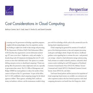 I Perspective Cost Considerations in Cloud Computing