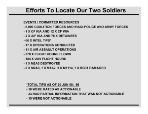 Efforts To Locate Our Two Soldiers