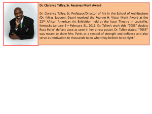 Dr. Clarence Talley, Sr. Receives Merit Award