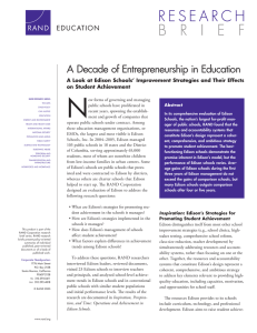 N A Decade of Entrepreneurship in Education on Student Achievement