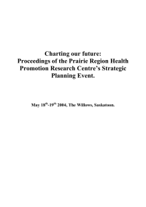 Charting our future: Proceedings of the Prairie Region Health