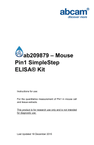 ab209879 – Mouse Pin1 SimpleStep ELISA® Kit