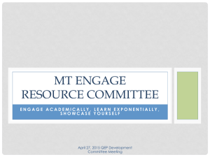 MT ENGAGE RESOURCE COMMITTEE
