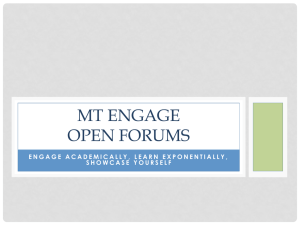 MT ENGAGE OPEN FORUMS