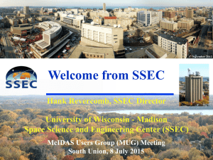 Welcome from SSEC