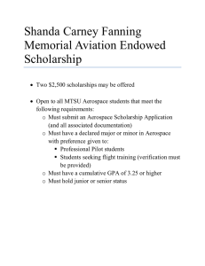 Shanda Carney Fanning Memorial Aviation Endowed Scholarship