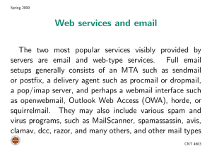 Web services and email