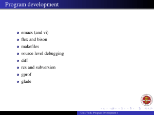 Program development emacs (and vi) flex and bison makefiles