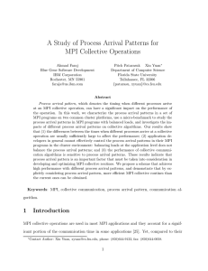 A Study of Process Arrival Patterns for MPI Collective Operations