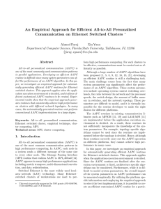 An Empirical Approach for Efficient All-to-All Personalized